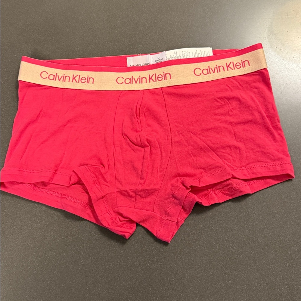 New Calvin Klein Pink Boxer Briefs / Low Rise Trunk.  Cotton